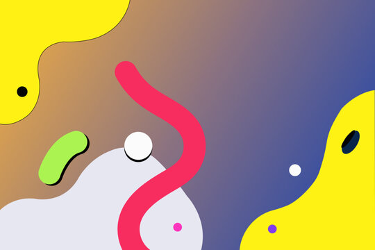 Abstract Modern Colorful Fluid Shapes Background