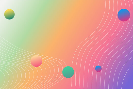 Modern Abstract Colorful Gradient Background with Wavy Lines