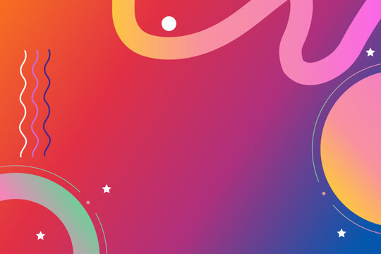 Vibrant Red and Purple Gradient Abstract Background with Modern Shapes