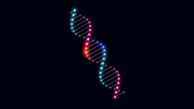 DNA Double Helix Molecular Structure Animation