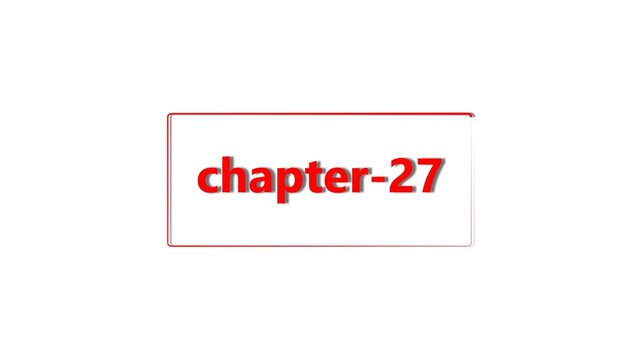 Red text reading chapter-27 centered inside a rectangular frame with a thin red border on a plain white background, for book indexing
