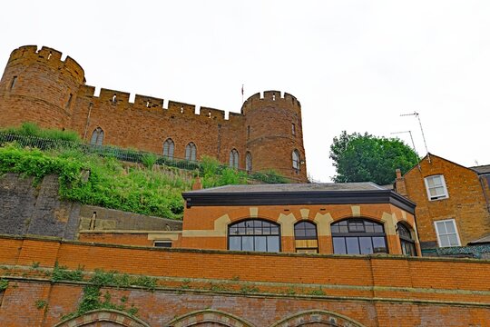 Approach to Shrewsbury Castle, in August, 2026.