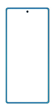 Minimal Smartphone Screen Mockup Frame Isolated Transparent PNG