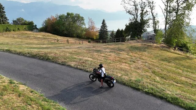 cycling in the park