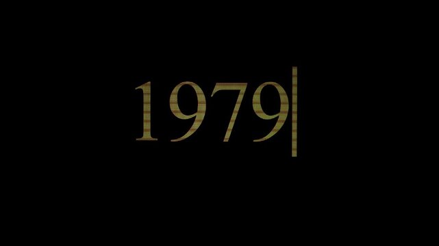 Capture: the year 1979 appears with a blinking cursor on a dark screen, suggesting a real-time data entry or historical timestamp. The retro digital aesthetic evokes a sense of bygone eras.
