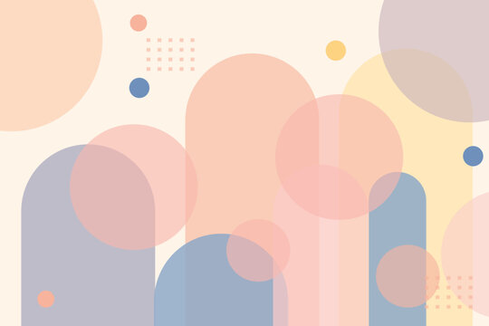 Abstract Modern Pastel Geometric Overlapping Circles Background