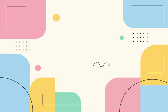 Creative Modern Abstract Frame Banner Design with Pastel Tones