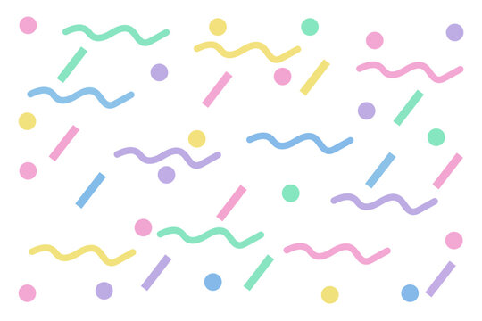 Cute Colorful Pastel Memphis Seamless Pattern Background