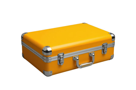 Yellow hard protective equipment carrying case