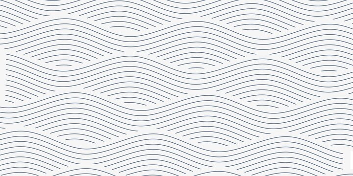 Blue water wave line pattern background. Vector illustration. Japanese style concept.