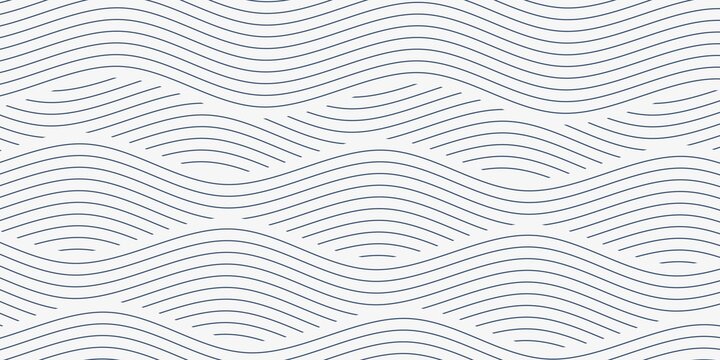Blue water wave line pattern background. Vector illustration. Japanese style concept.
