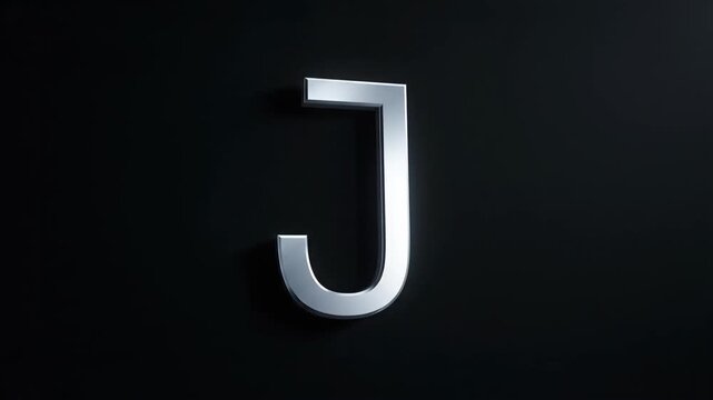 Glowing L shaped neon light on dark black background