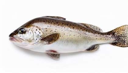 Fototapeta premium Spotted Seatrout Cynoscion Nebulosus Isolated On White Background