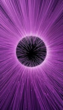 Millions of microscopic fibers bend away from an invisible disturbance before returning smoothly into organized alignment.