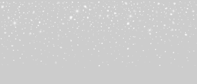Realistic winter white snowfall, snowflake overlay transparent png with realistic snow falling frost effect for seasonal holiday design background weather decoration for Christmas, Xmas design
