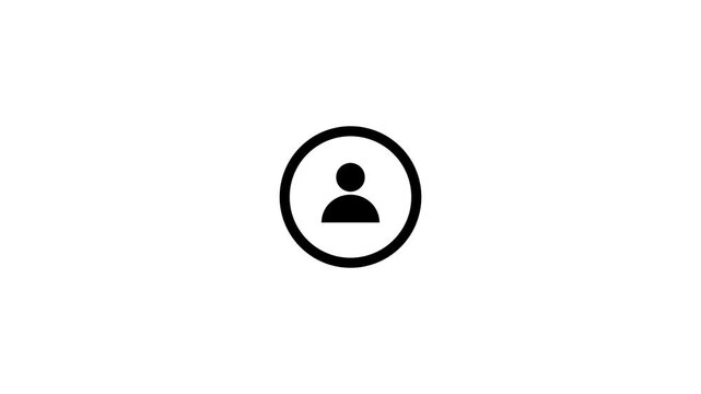 User Account Avatar Symbol Interface Animation for Login and App Concept