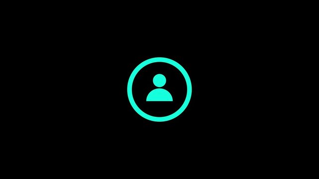 User Account Avatar Symbol Interface Animation for Login and App Concept