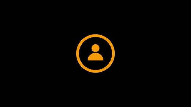 User Account Avatar Symbol Interface Animation for Login and App Concept