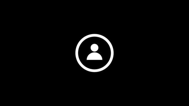 User Account Avatar Symbol Interface Animation for Login and App Concept