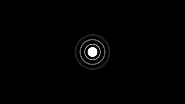 Dark mode typing indicator pulsing white dots seamless loop 4k AI assistant chat motion graphics overlay
