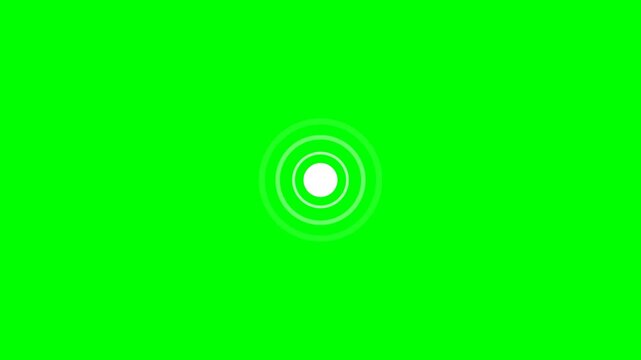 Isolated green screen typing indicator pulsing dots seamless loop 4k AI chat messenger motion graphics overlay