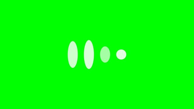 Isolated green screen AI neural waveform thinking animation seamless loop 4k chatbot motion graphics overlay