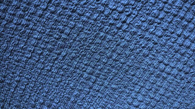 Close Up of Blue Woven Fabric Texture with Detailed Pattern, Concept of Textile, Denim, Material Background and Fashion Design