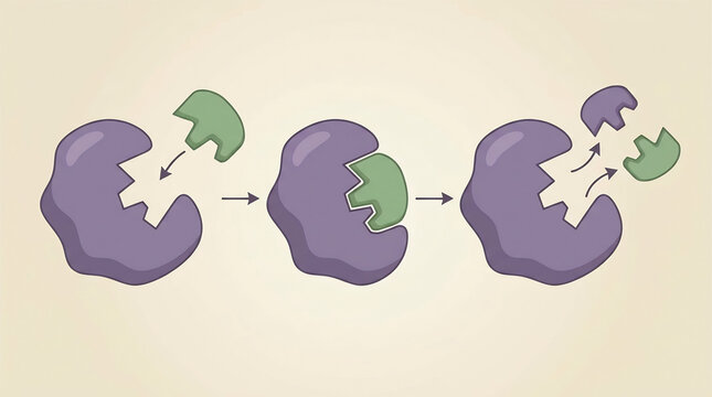 enzyme binding substrate in catalysis diagram