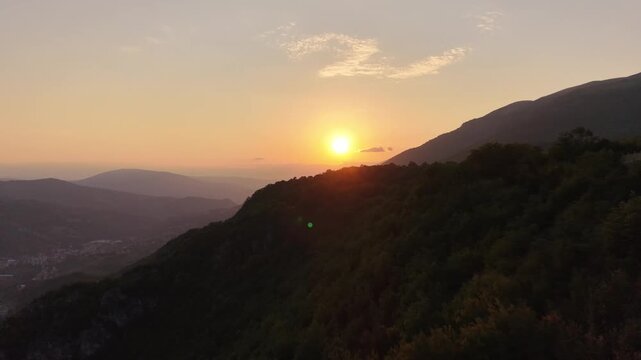 sunset in the mountains