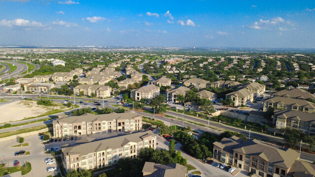 Multi family residential complexes surround North Ellison Drive intersection near SH 151 corridor. Elevated perspective emphasizes local suburban density across Westover Hills, San Antonio, TX