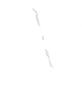 Simple gray map of the country of saint kitts and nevis