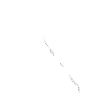 Simple grey map of the solomon islands country