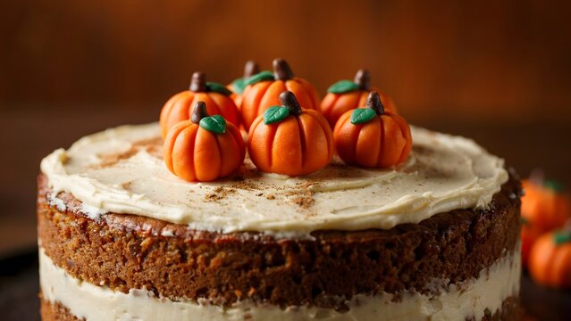Fresh strawberry cake with chocolate frosting and caramel drizzle for dessert display