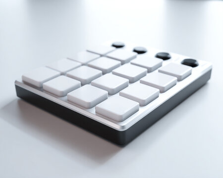 computer keyboard on white background