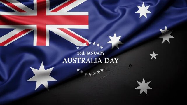 Australia day 26th january celebration with national flag