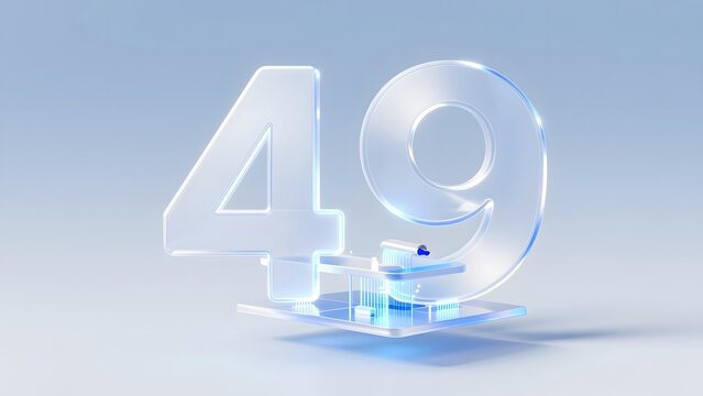 49. [STYLE] of an abstract cloud infrastructure concept showing translucent floating platform layers connected by glowing data streams, soft volumetric top lighting, sky blue and white gradient palett