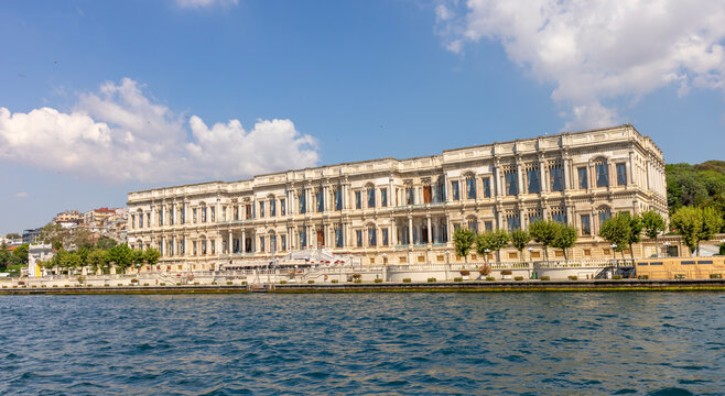 Istanbul, Turkey - July 22, 2026: Ciragan Palace in Istanbul, Turkey.