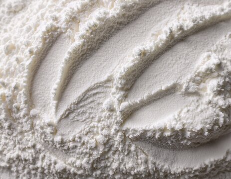 textured surface of fine powdered cream for baking and cooking applications