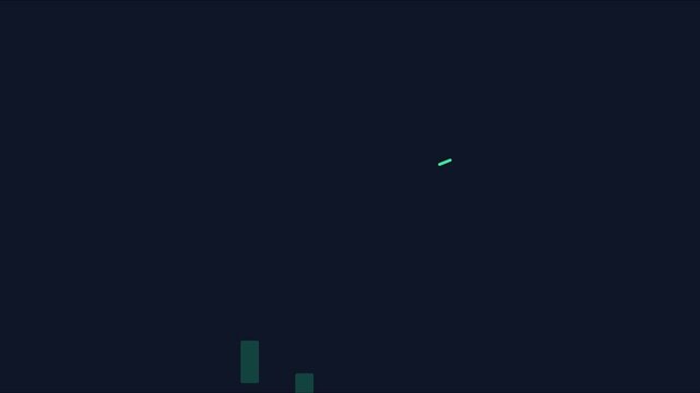 Minimalist loading spinner animation with green progress bars on dark 4k background