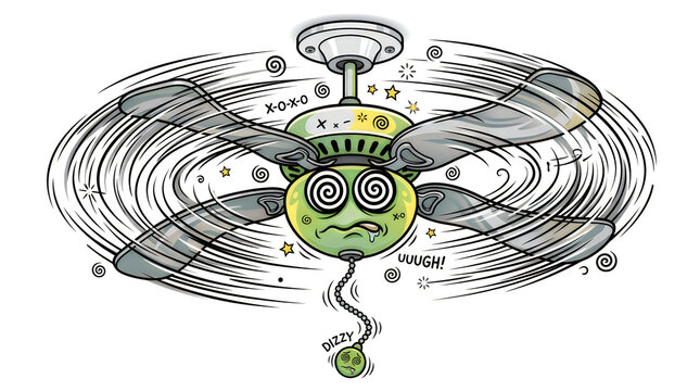 Cartoon woman sleeping peacefully with thought bubbles and data symbols