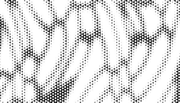 Black and white abstract geometric pattern with halftone effect for sporty background and jersey design element. Editable graphic resource. Vector Format Illustration.