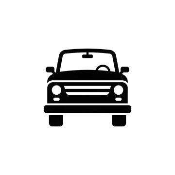 Black and white illustration of a classic pickup truck 2.