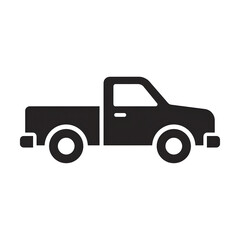 Fototapeta premium Black toy truck with open cargo area on white background 1.