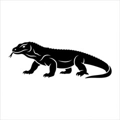 Obraz premium Black silhouette of a running greyhound dog in mid stride.