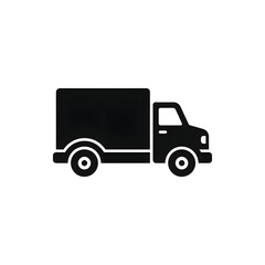 Fototapeta premium Black and white toy truck on white background.