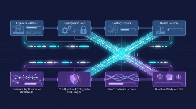 Hybrid encryption workflow during quantum security rollout