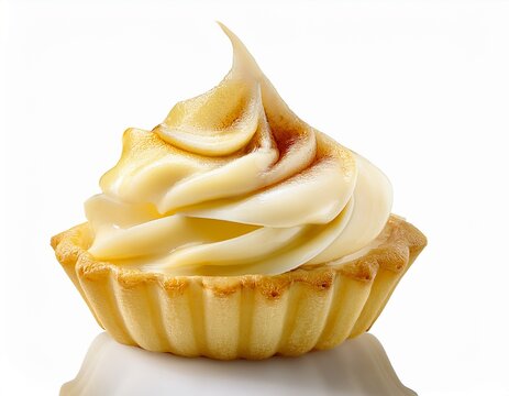 extreme front view of creamy vanila on white background png