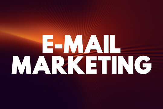 E-Mail Marketing text with glowing background. Concept for digital advertising, online campaigns, newsletter communication, customer engagement, and business promotion