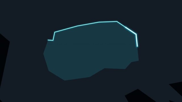 North Macedonia Highlighted on World Map with Glowing Zoom Animation