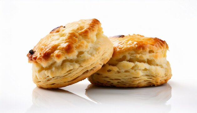 flaky and indulgent pleasures found in every scone pastry bite on a white or clear surface backgrounwhite background